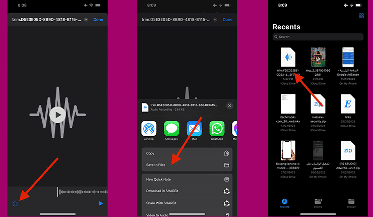 اختصار video to audio shortcut للأيفون اخر اصدار 2 video to audio shortcut
