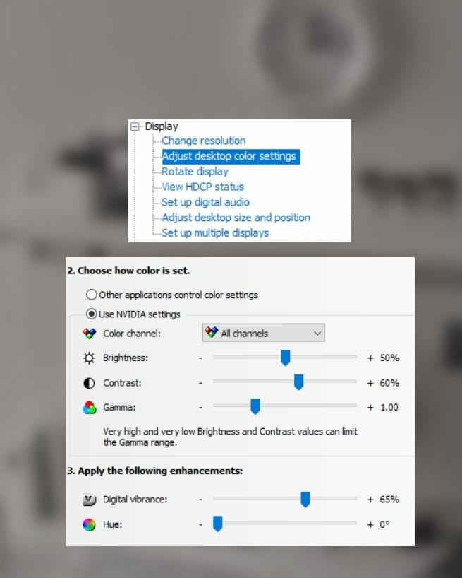 ضبط وتعديل الوان الشاشة في كارت انفيديا للاستفادة الكاملة 5 كيفية تعديل الوان كارت انفيديا