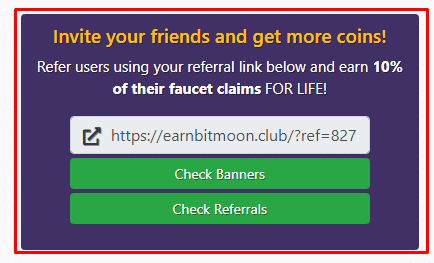 شرح موقع earnbitmoon لربح 40$ يوميا من الانترنت 10 ربح المال من دعوة الاصدقاء في موقع earnbitmoon