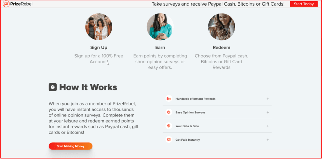 الربح من الانترنت 15$ يوميا من خلال مشاهدتك لليوتيوب 3 3. موقع PrizeRebel